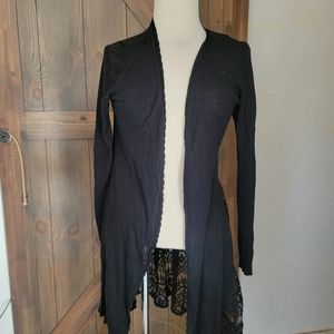 Open cardigan lace back medium